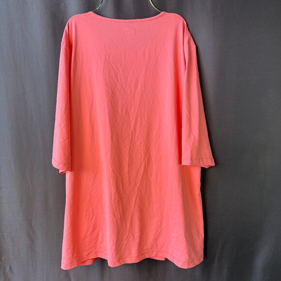 Land's End Women's 1X-2X, M LONG Rash Guard Top Elbow Sleeve Relaxed Tee UPF 50 - Picture 5 of 9